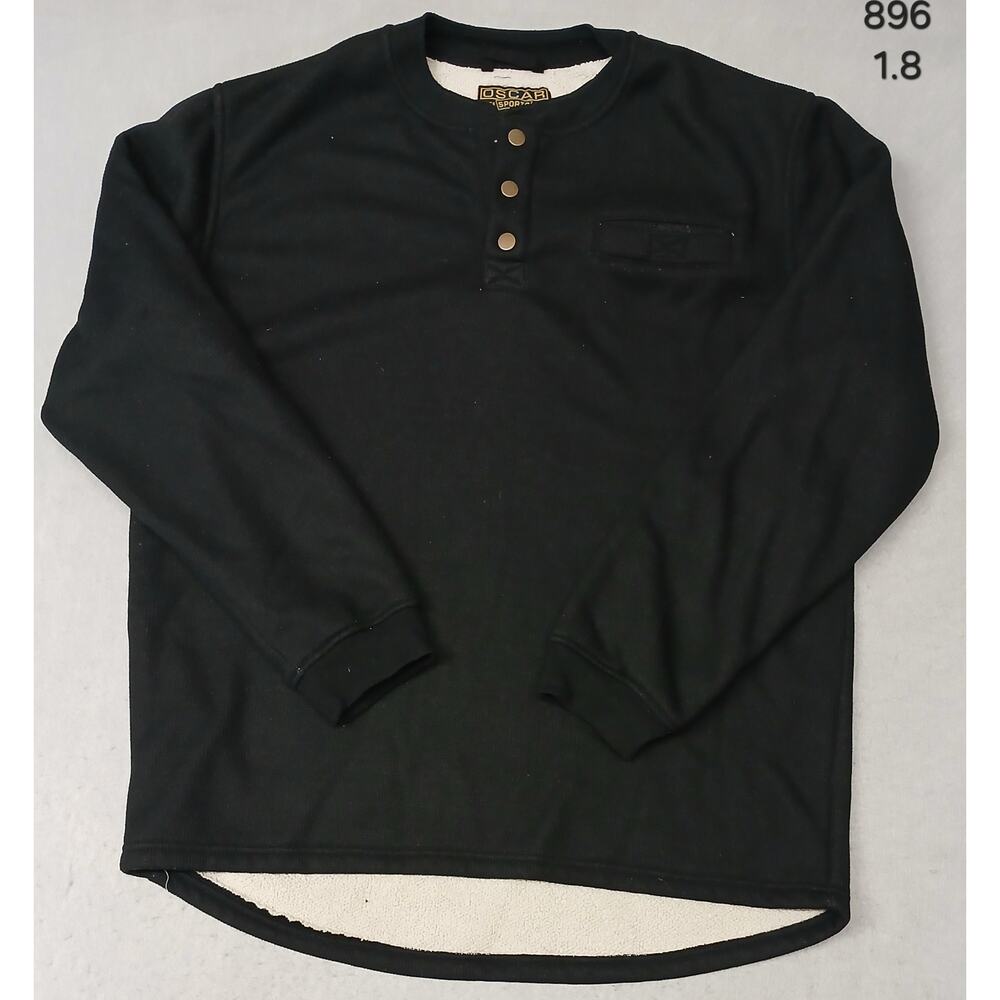 Oscar Sports (Large) Black Vintage Insulated Sweatshirt